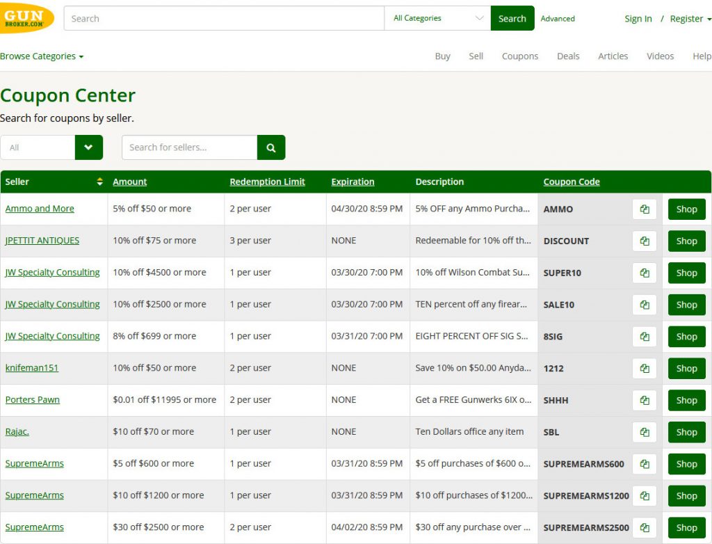 Top GunBroker Coupon Code of 2020