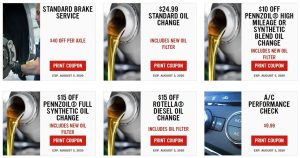 Oil Change Coupons