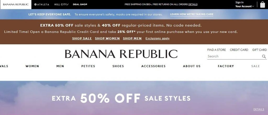 Top Banana Republic Promo Codes &amp; Coupons