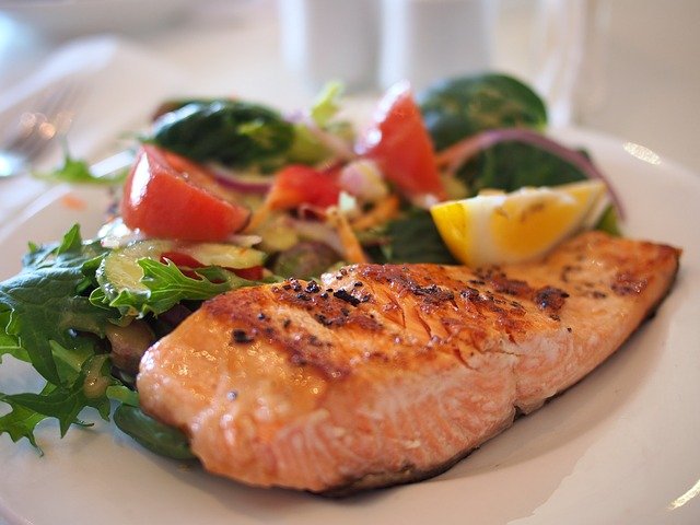salmon, dish, food salmon, dish, food