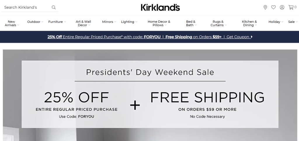 Kirklands Promo Code