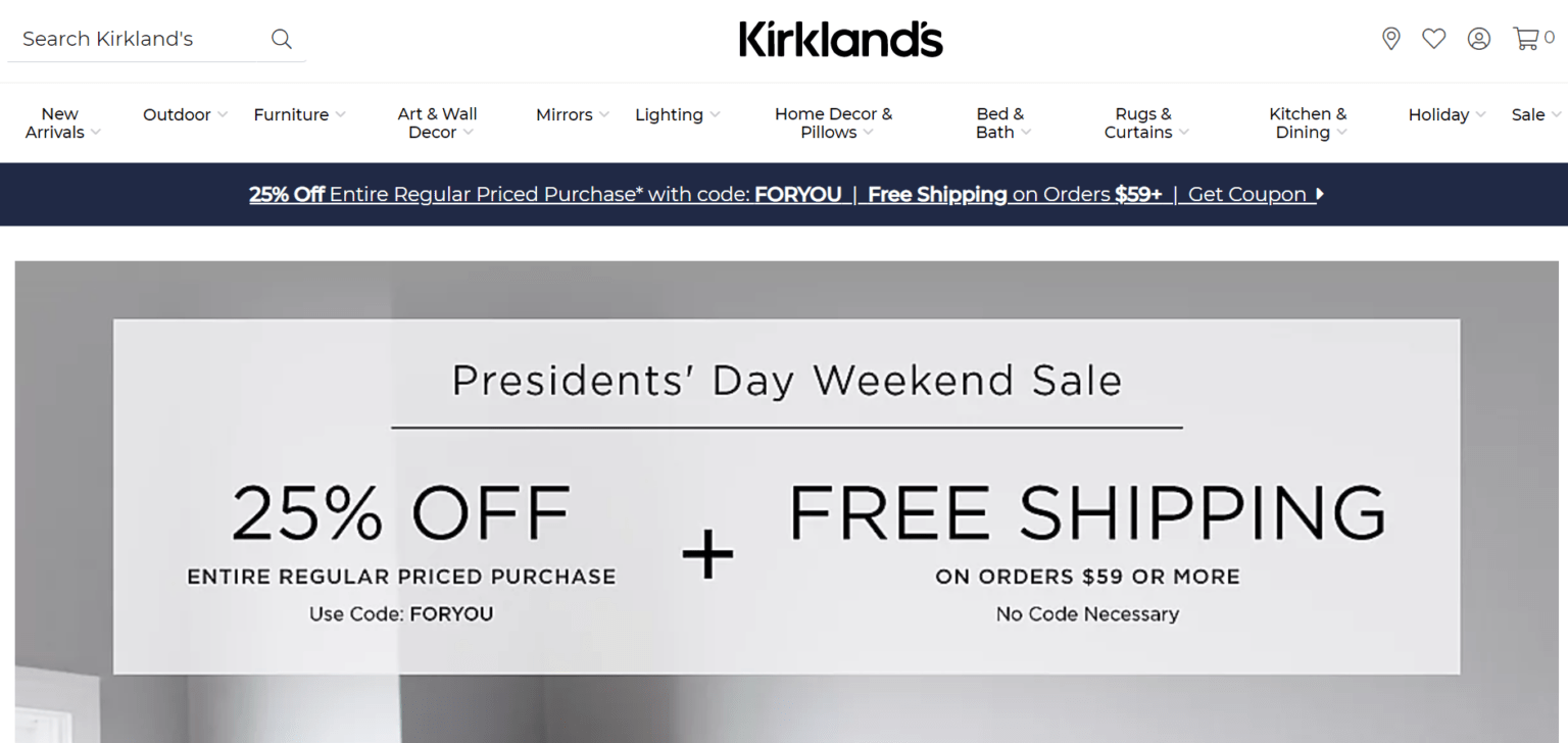 Best Kirkland’s Promo Code & Coupons