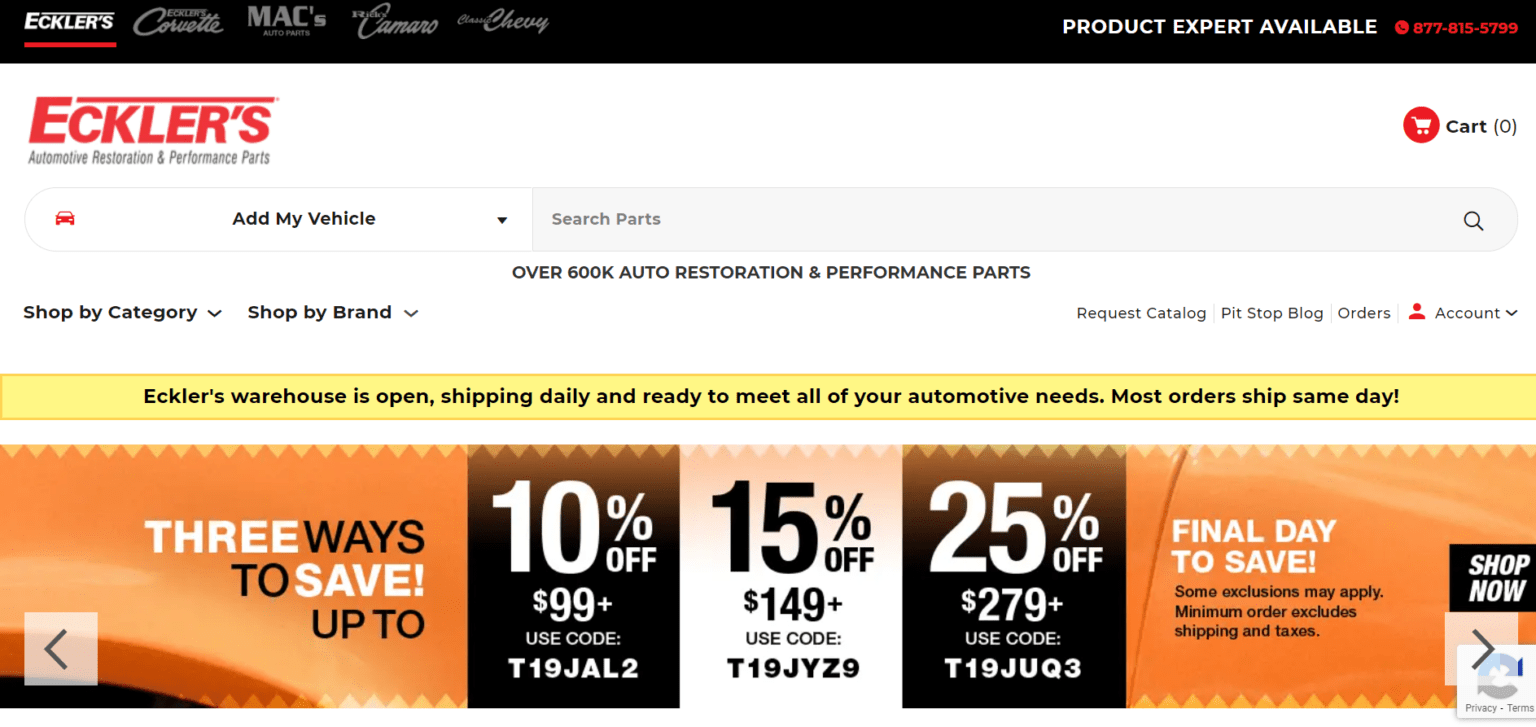 Top Eckler's Coupon & Promo Codes