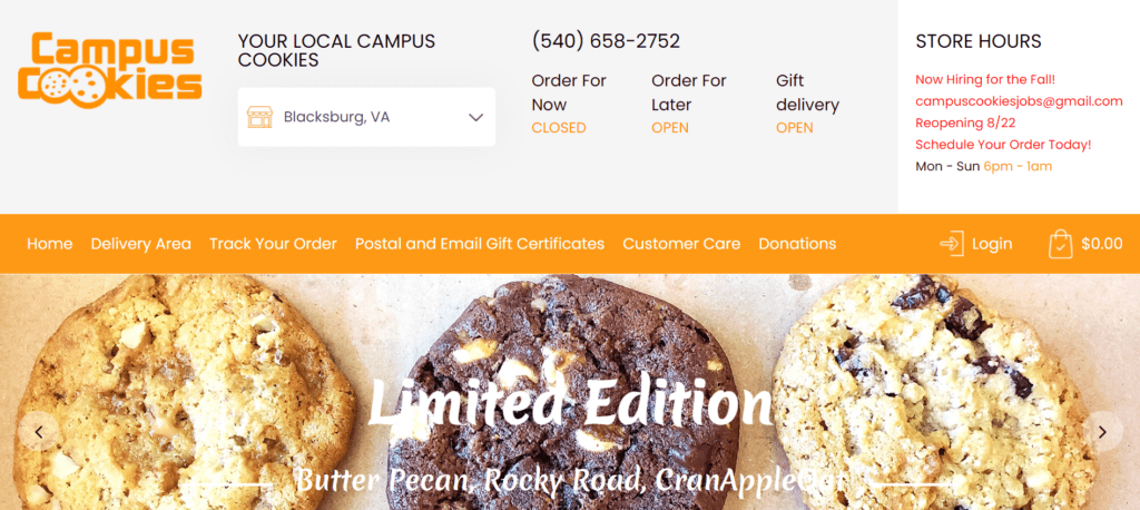 campus cookies