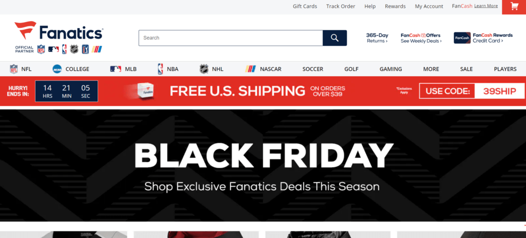fanatics cyber monday
