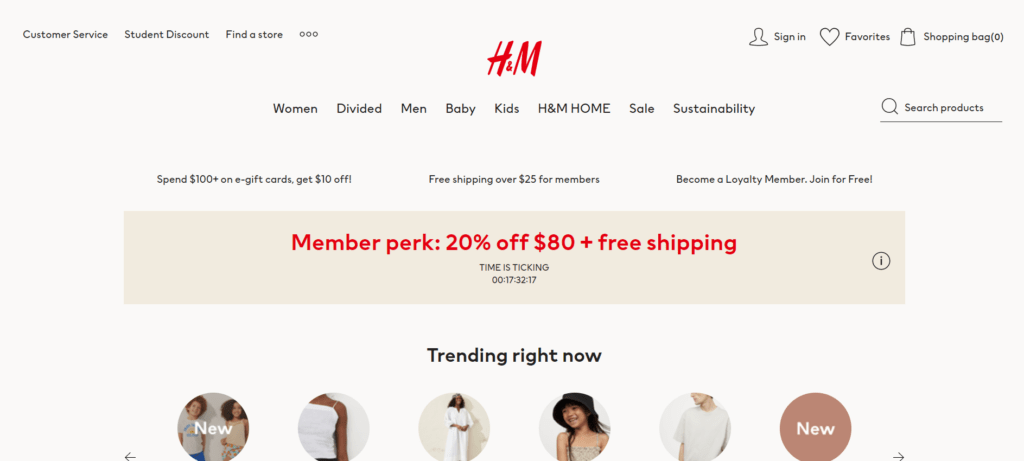 h and m black friday