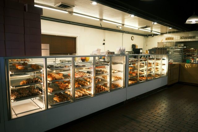 a bakery with many pastries